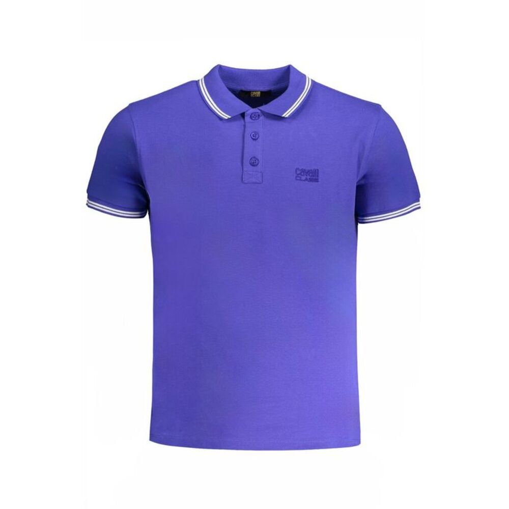 Cavalli Class Blue Cotton Men's Polo Men's Shirt